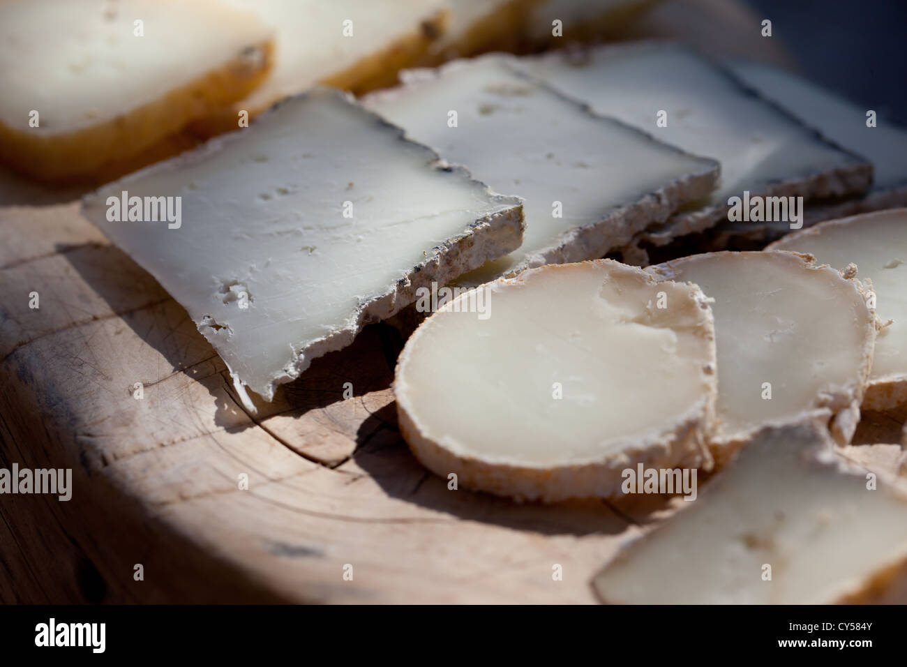 Varieties of goats cheese, Yodfat, Israel Stock Photo Alamy