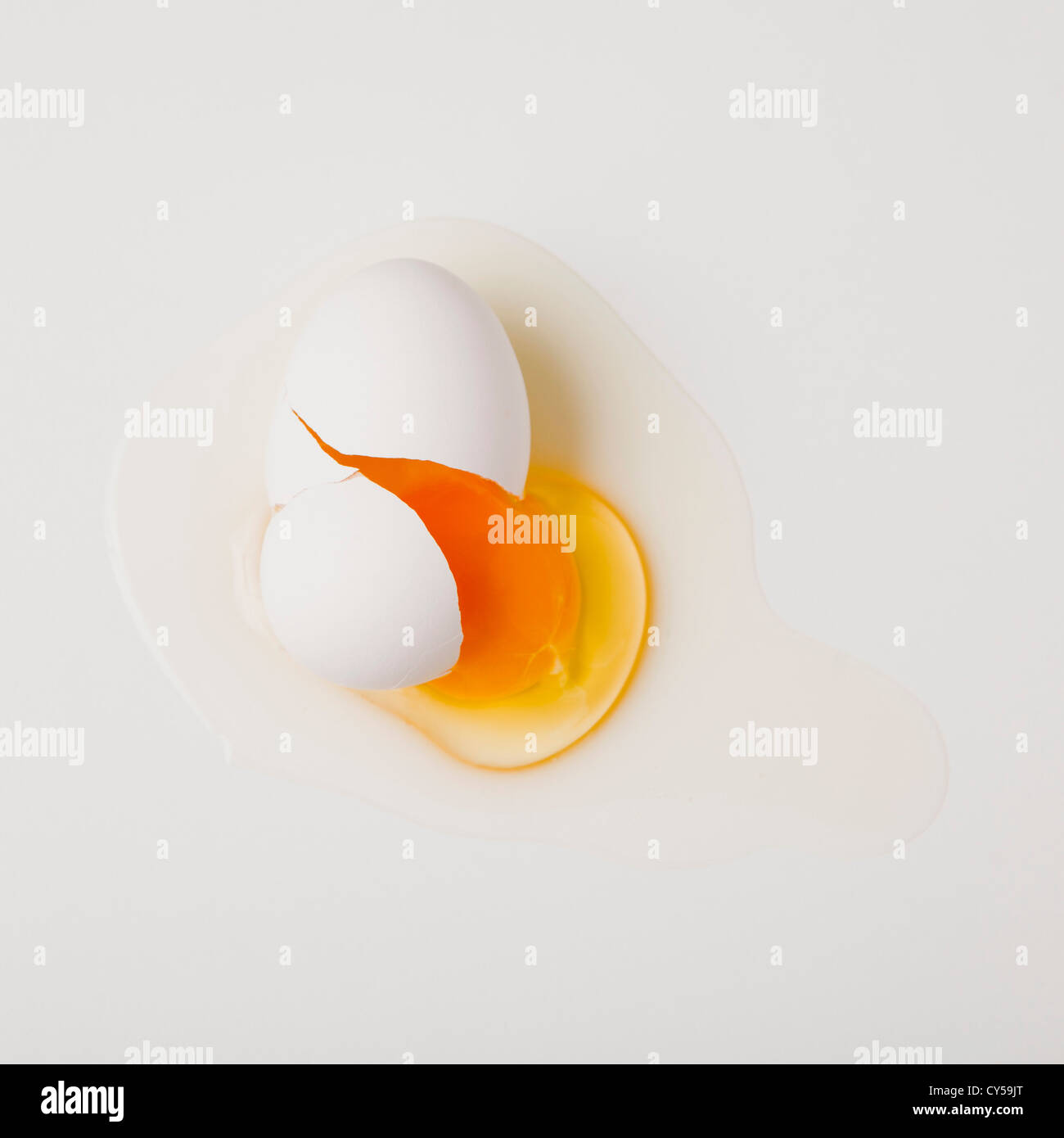 Broken egg Stock Photo