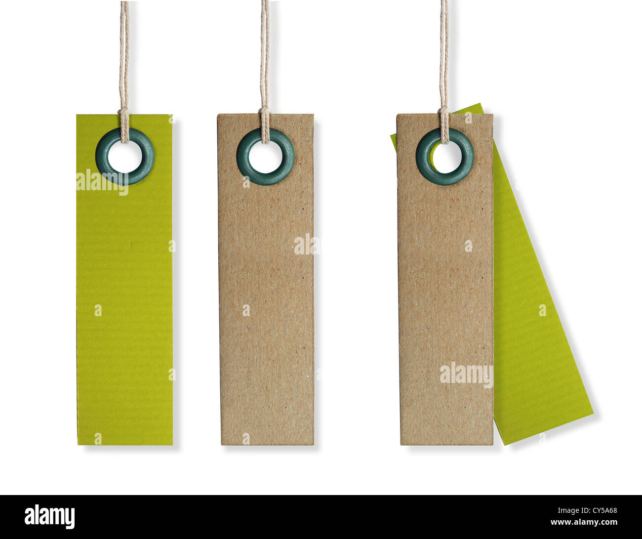 cardboard blank clothing labels on a white background Stock Photo Alamy