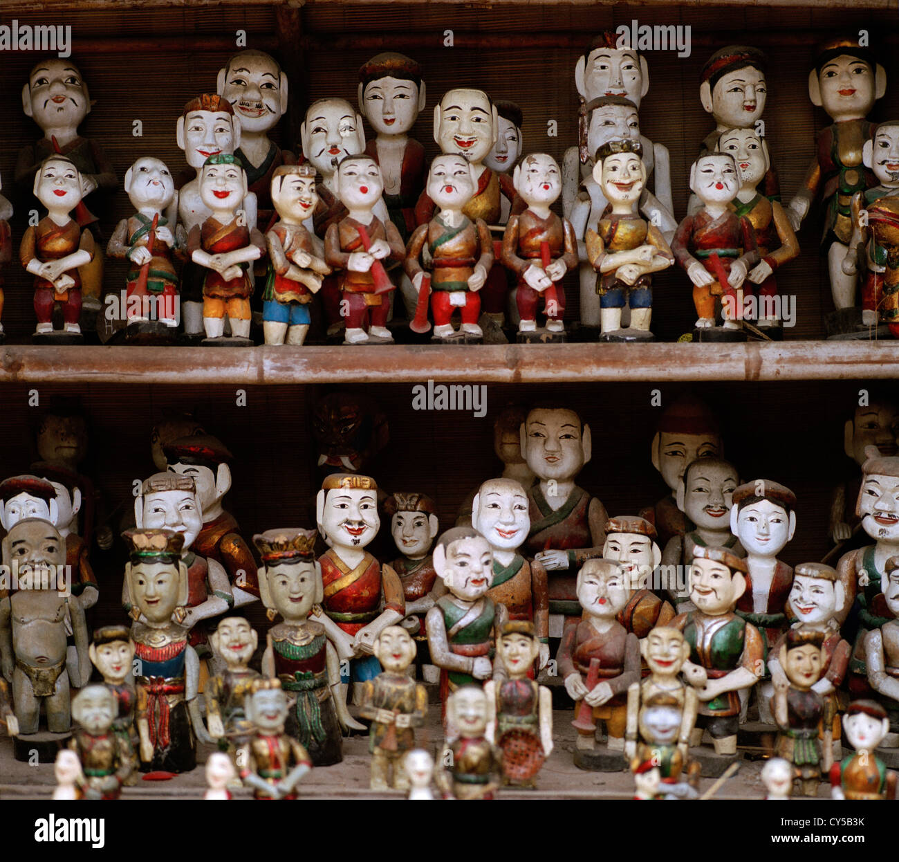 Water puppets in the Old City of Hanoi in Vietnam in Far East Southeast Asia. Puppet Doll