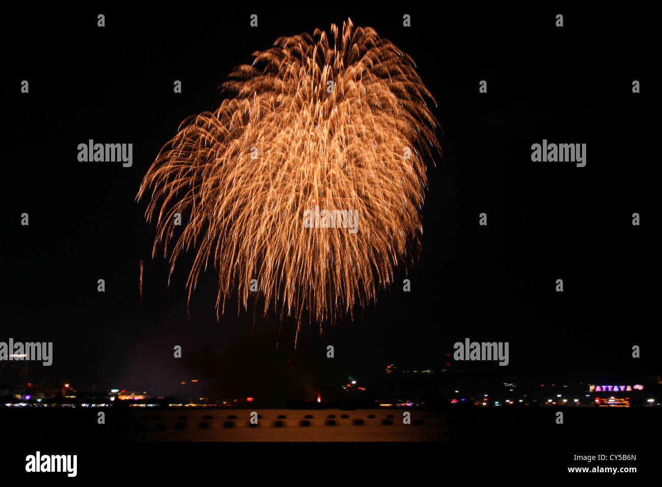 Firework at night Stock Photo - Alamy