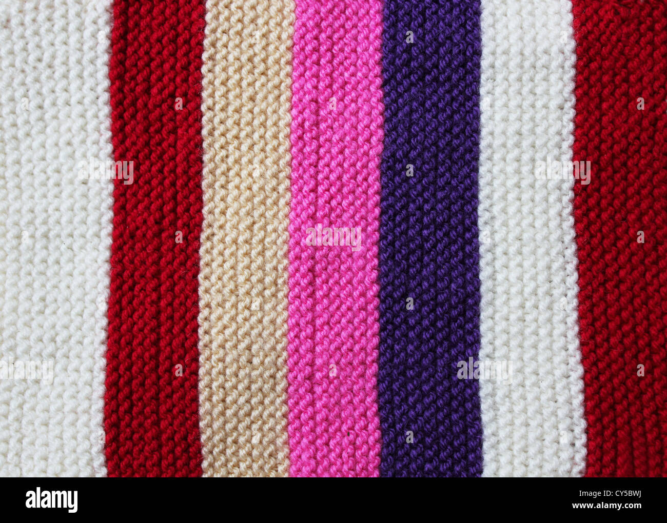 a stripy knitted background texture Stock Photo