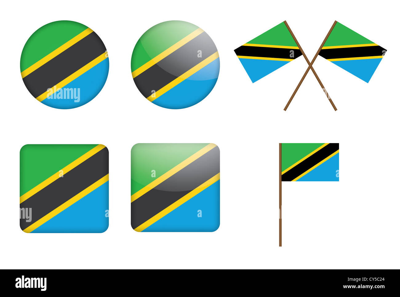 Flag of tanzania hi-res stock photography and images - Alamy