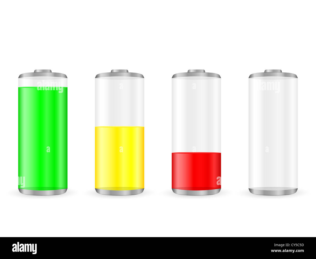 Battery with the level of charge. Vector illustration Stock Photo - Alamy