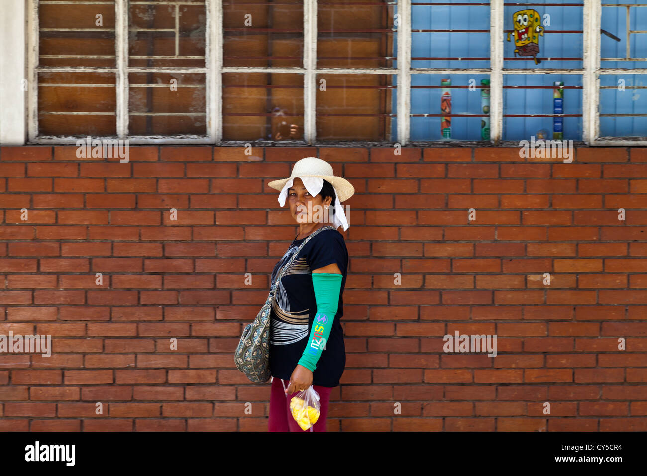 Typical Street Life in the Old Town of Manila, Philippines Stock Photo