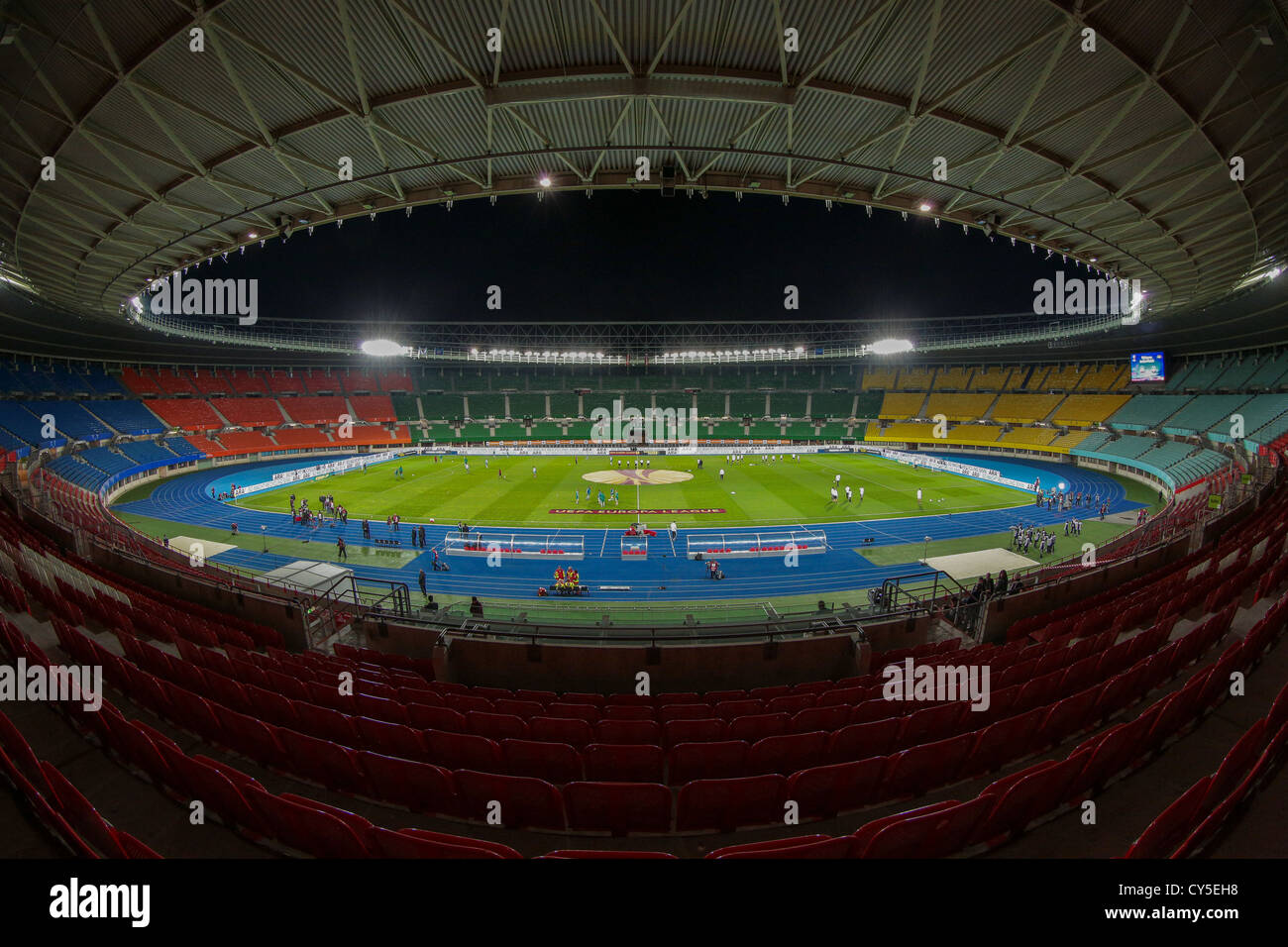 VIENNA, AUSTRIA - SEPTEMBER 20 A view of Ernst-Happel-Stadium in Vienna before the Europa League soccer game. Stock Photo