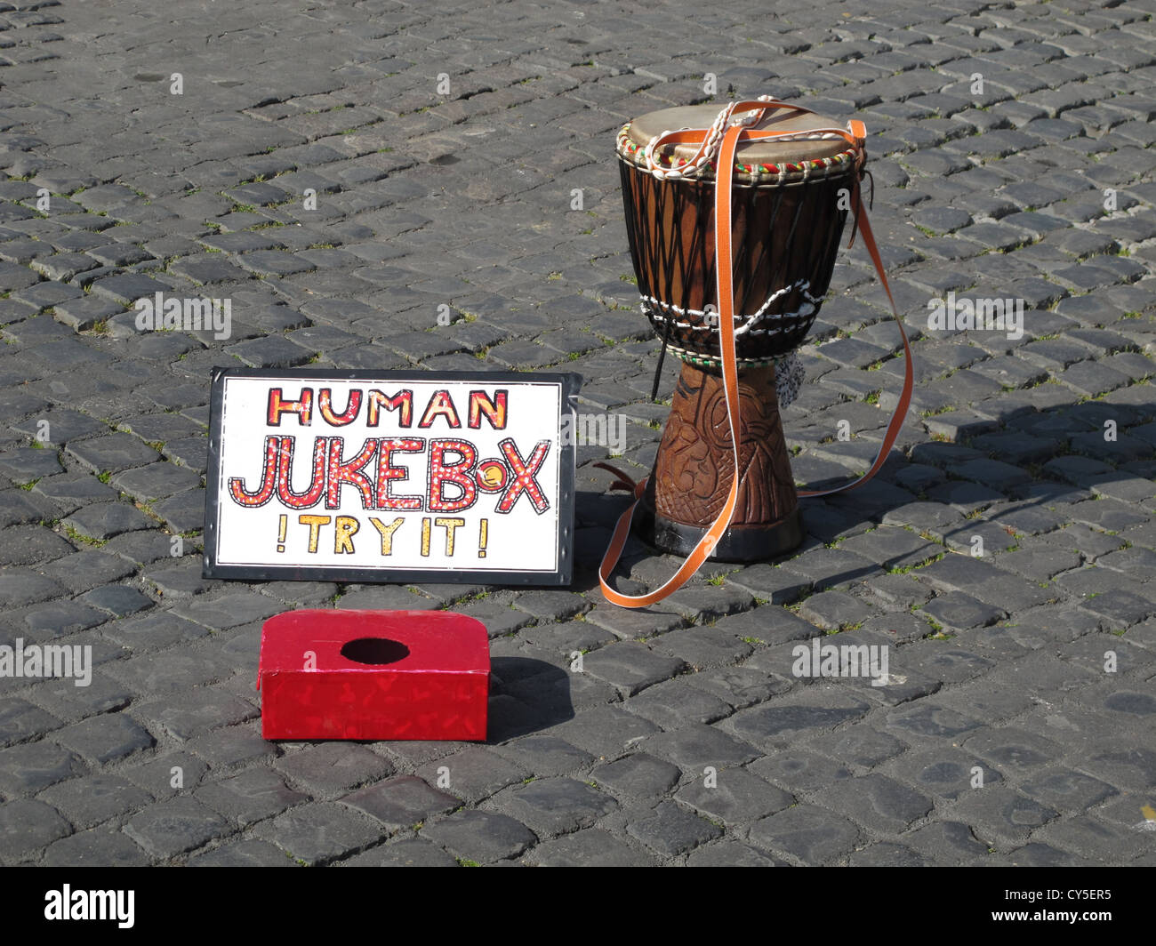 street entertainer in rome italy Stock Photo - Alamy