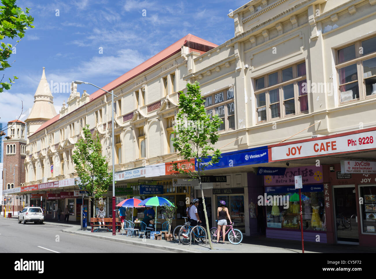 People along William Street in Northbridge, Perth, Western Australia Stock Photo