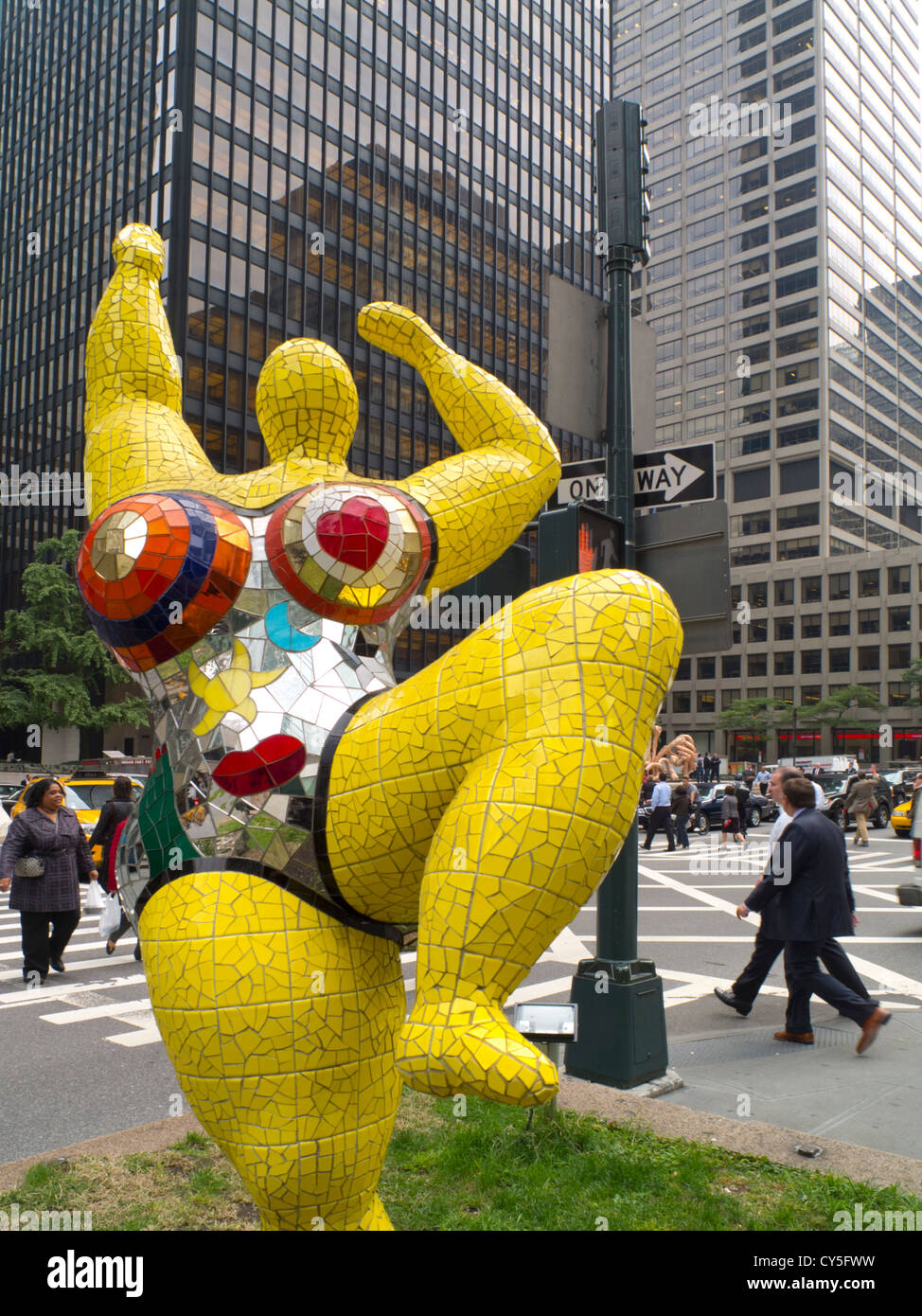 Public art sculpture on Park Avenue in NYC Stock Photo