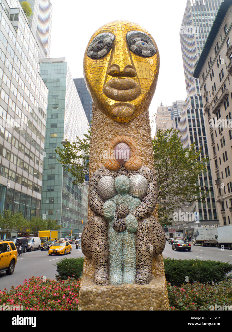 Public art sculpture on Park Avenue in NYC Stock Photo Alamy