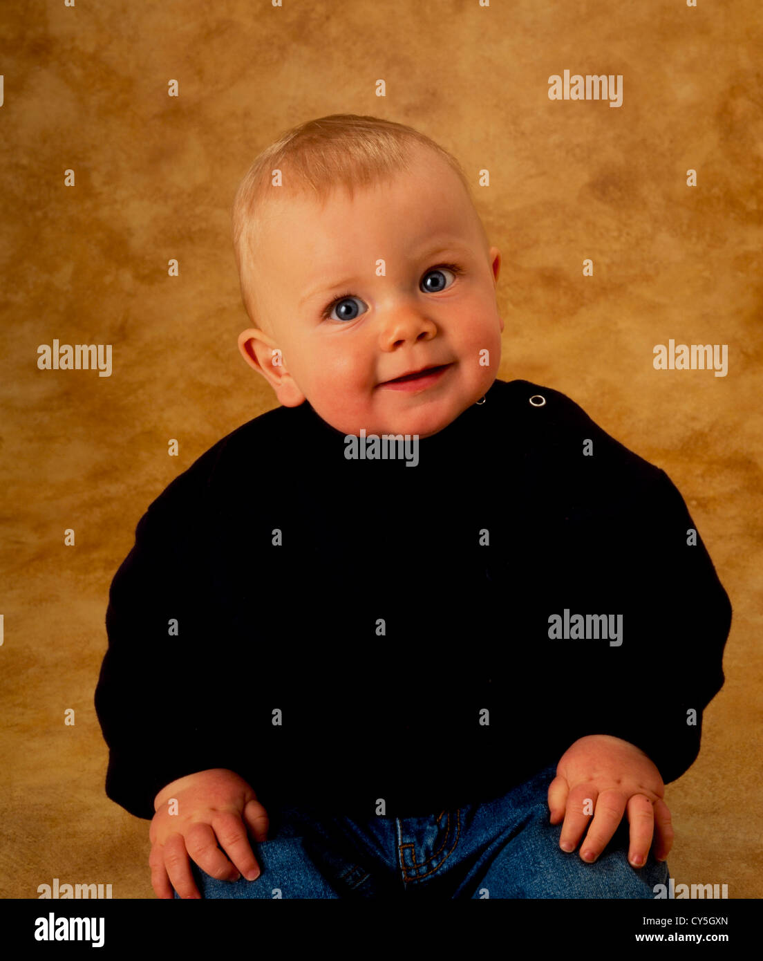 BABY BOY 6 MONTHS OLD Stock Photo