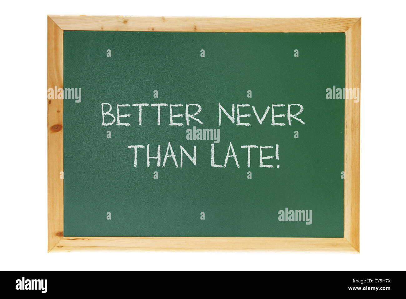 Black Board with Punctuality Concept Stock Photo