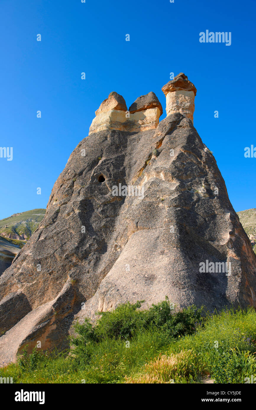 The fairy chimney rock formations and rock pillars of “Pasabag Valley ...