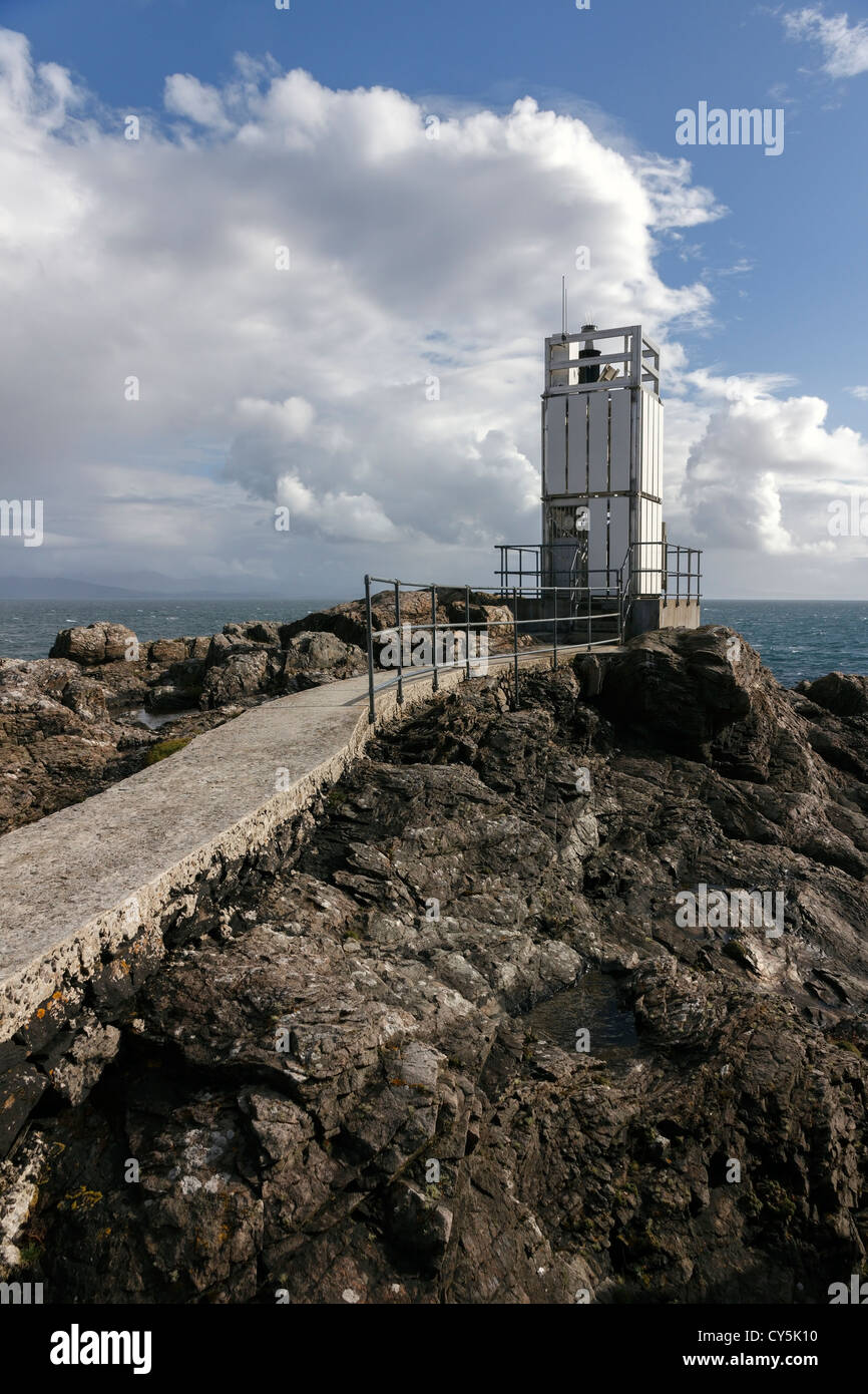 Sleat Point Lighthouse, Isle of Skye, Scotland, UK Stock Photo