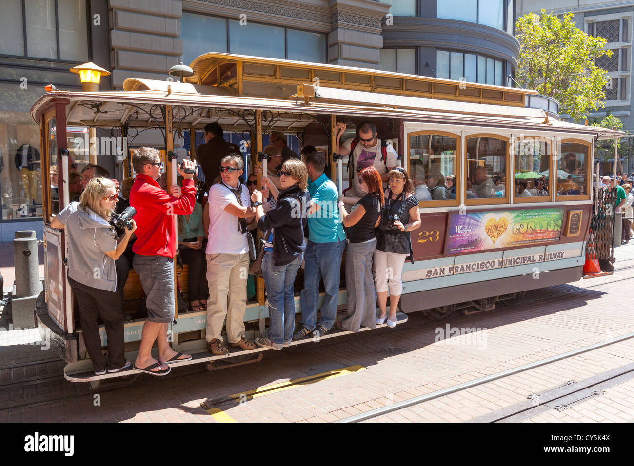 The MUNI public transportation and cable car system in San Francisco, California. Stock Photo