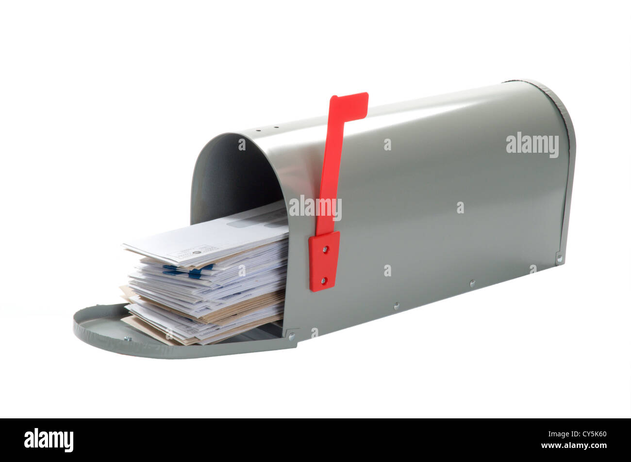 Mail box full of mail Stock Photo Alamy