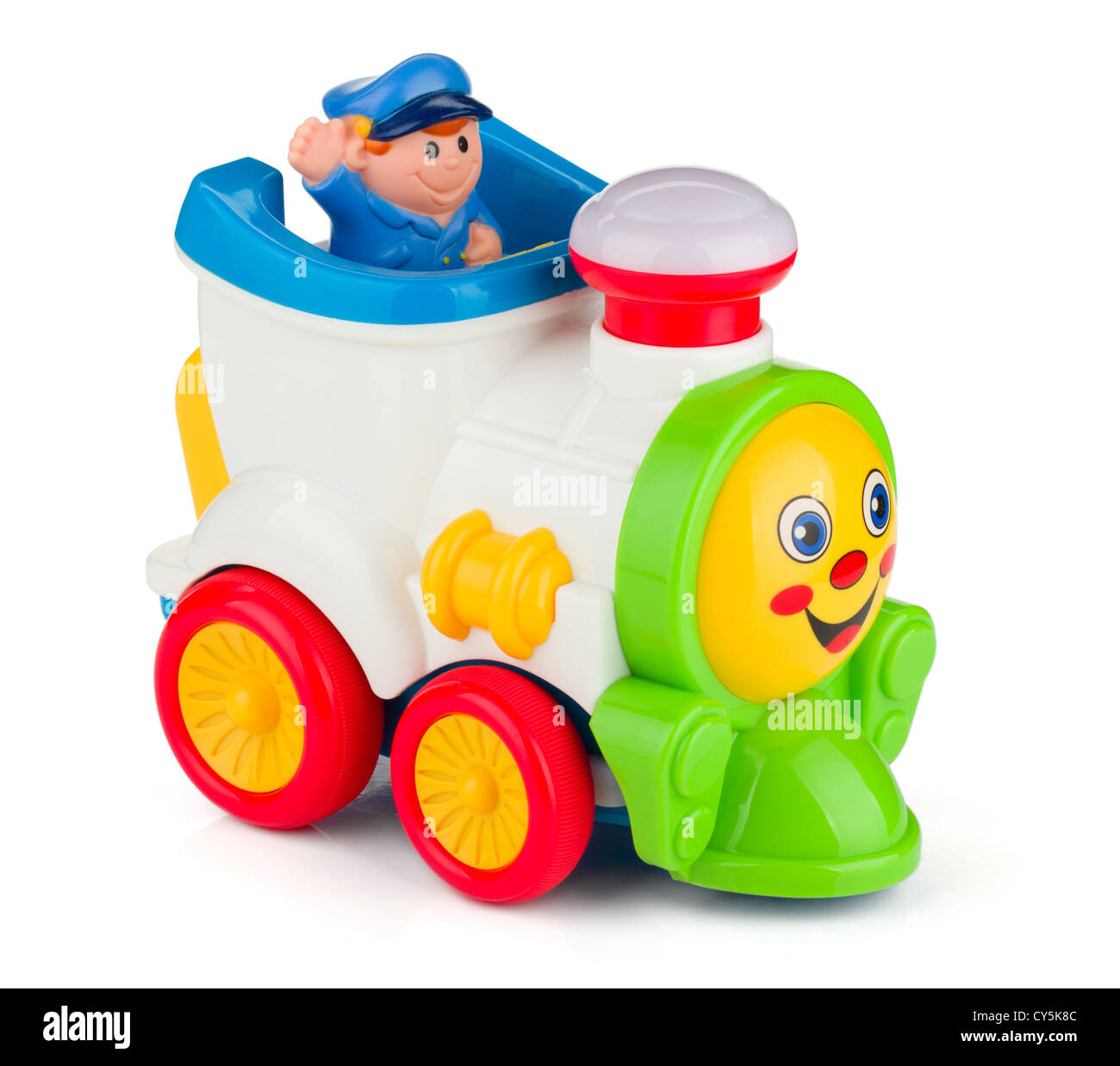 Train baby toy. Isolated on white background Stock Photo Alamy