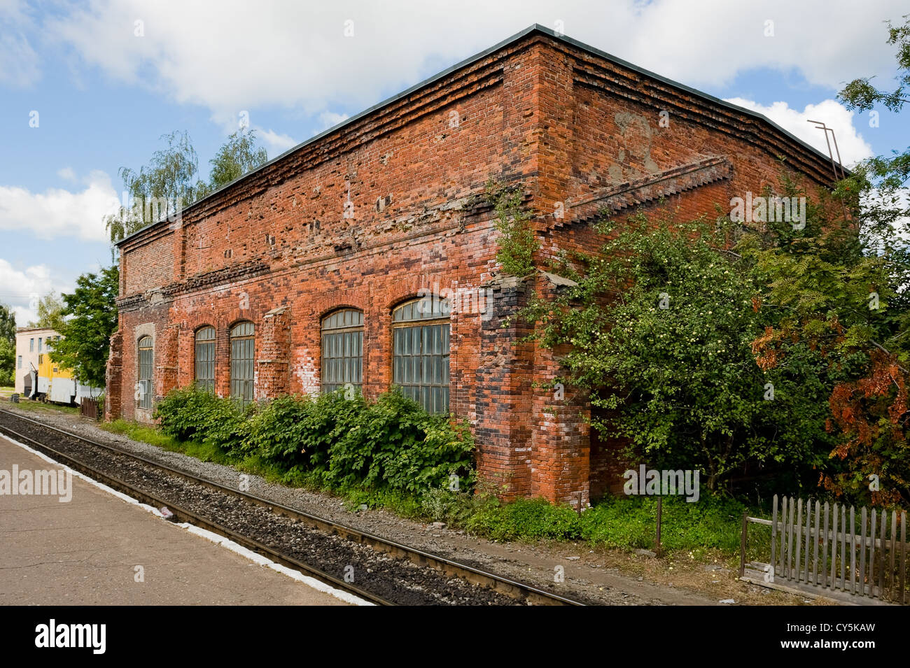 Old locomotive depot Stock Photo