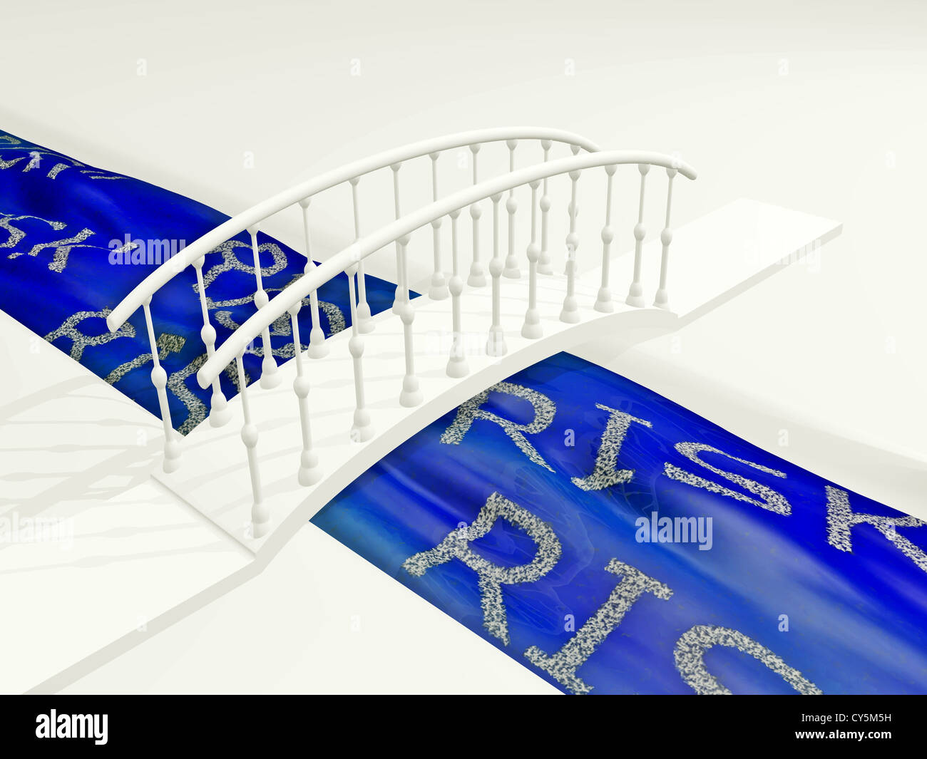 Business Illustration of Overcoming Risk Stock Photo - Alamy