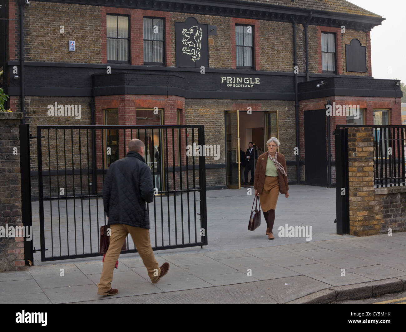 Luxury knitwear label Pringle of Scotland new store in Hackney, London,  next to Burberry outlet Stock Photo - Alamy