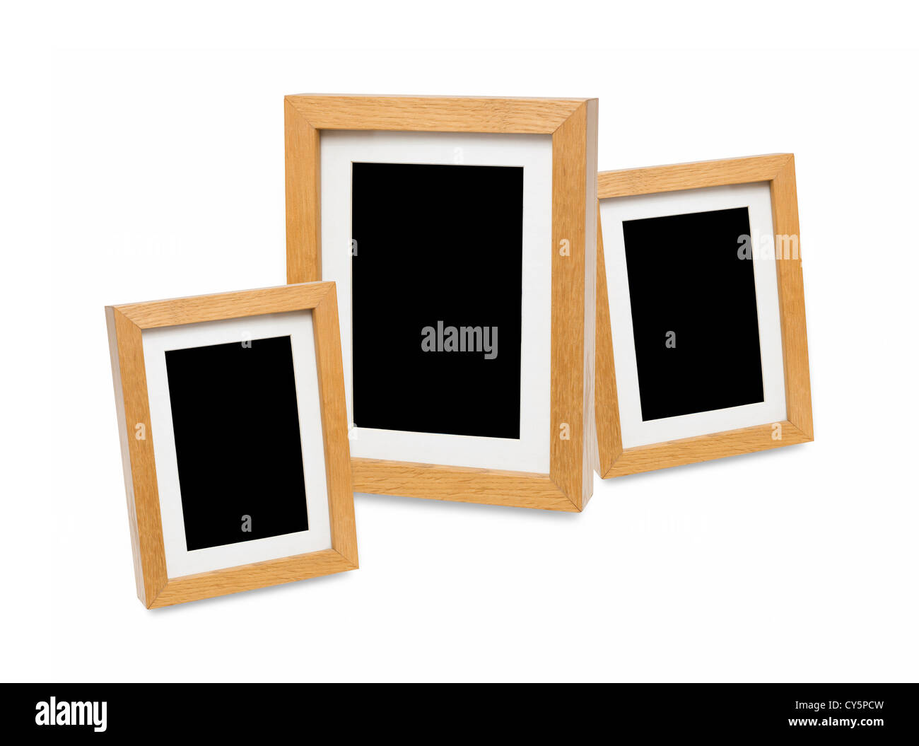 Blank picture frames isolated on white Stock Photo - Alamy