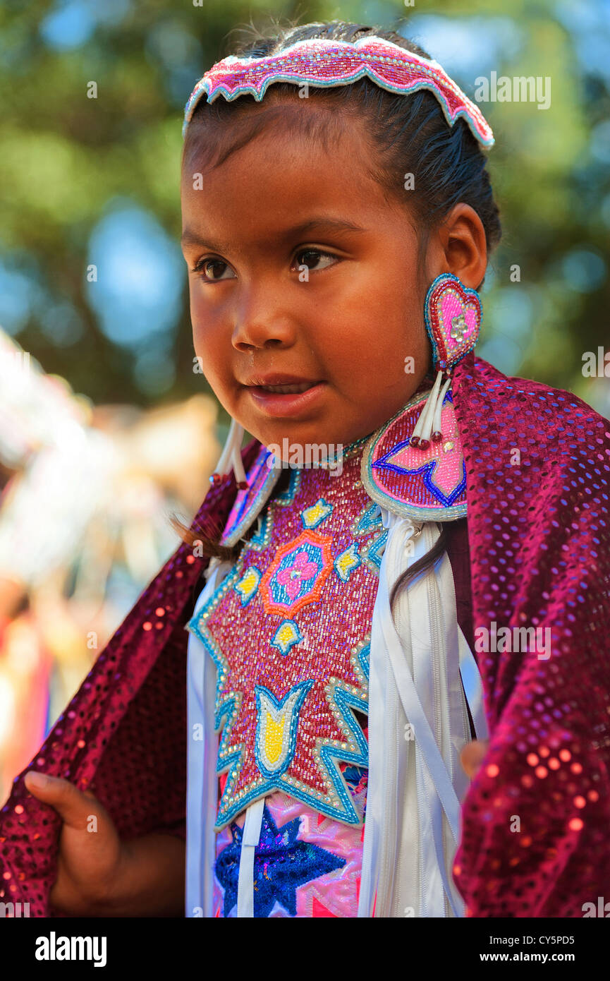 Portrait of a young Chumash Indian girl. Stock Photo