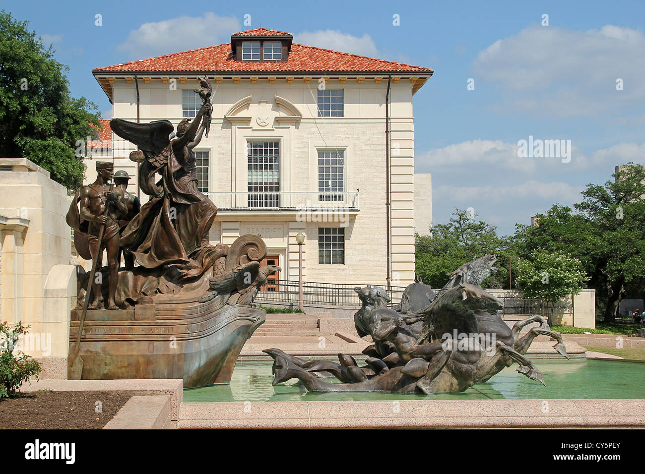 Littlefield Fountain, University of Texas at Austin Stock Photo