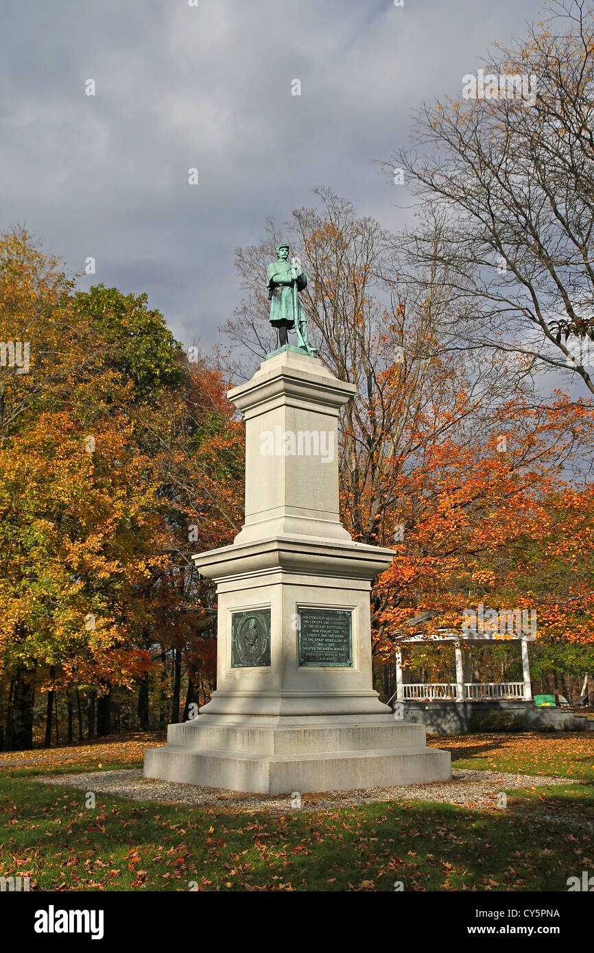 Brattleboro Civil War Monument, Brattleboro, Vermont Stock Photo