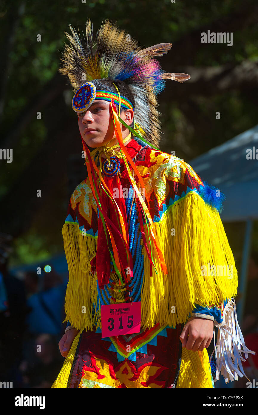 Chumash native american boy dancing hi-res stock photography and