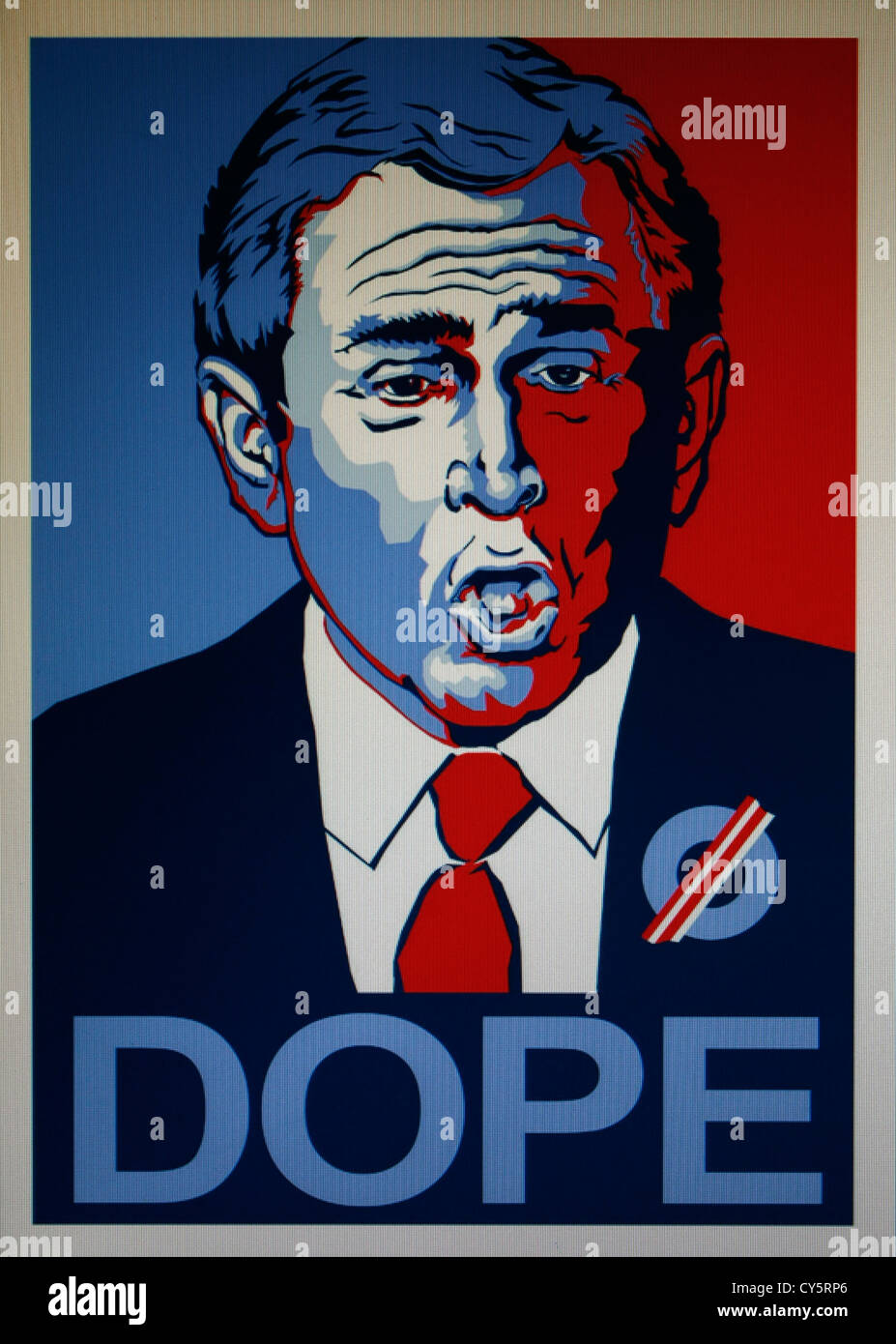 George W Bush 'Dope' poster Stock Photo
