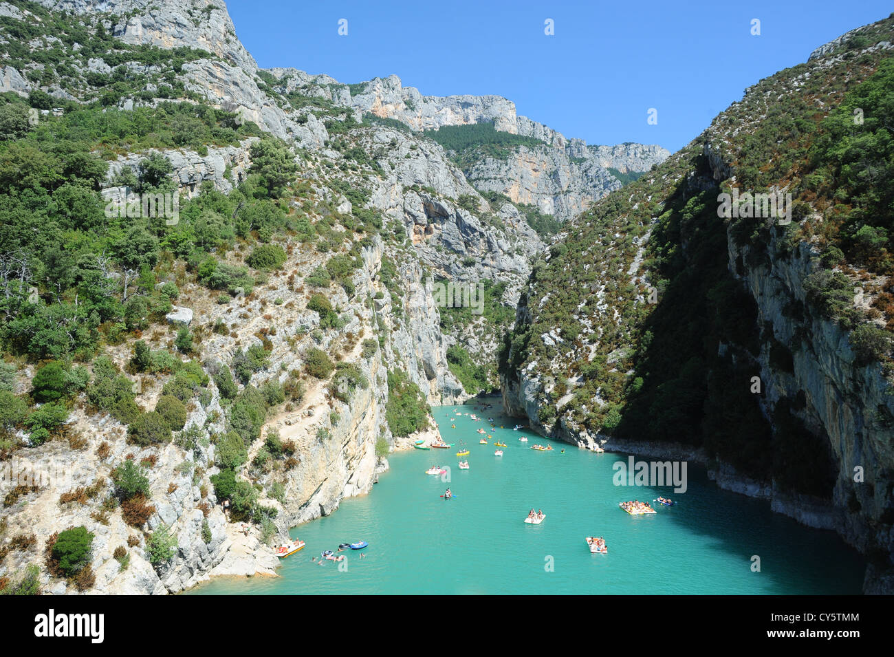 Gorges du Verdon, one of the most magnificent landscape in Provence Stock Photo