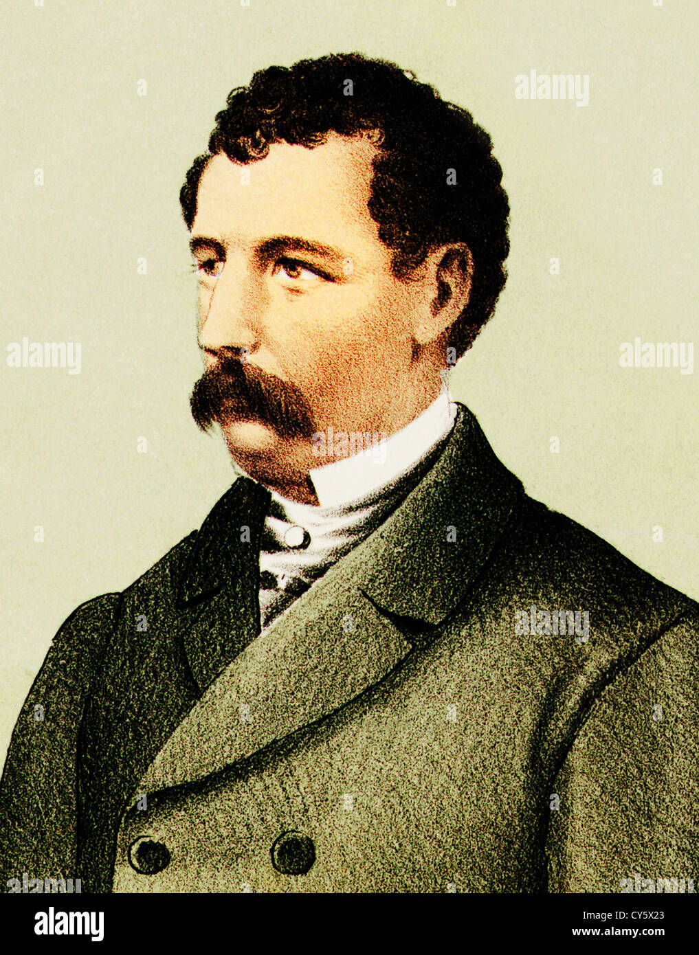 Vintage portrait of American bareknuckle boxer John C Heenan (1834