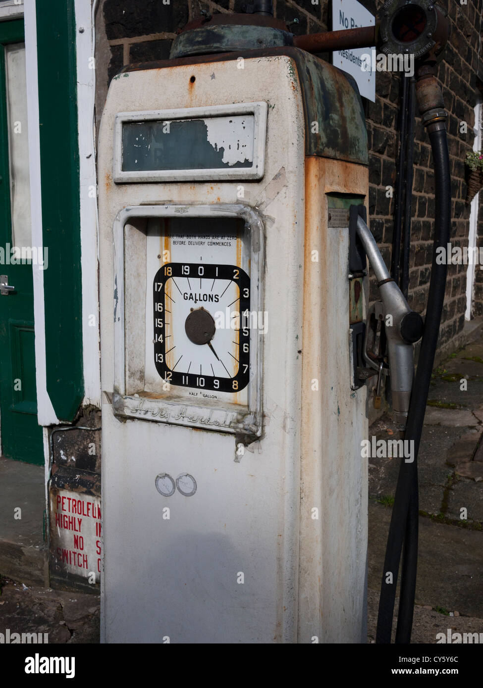 Old Petrol Pump, England,UK Stock Photo Alamy