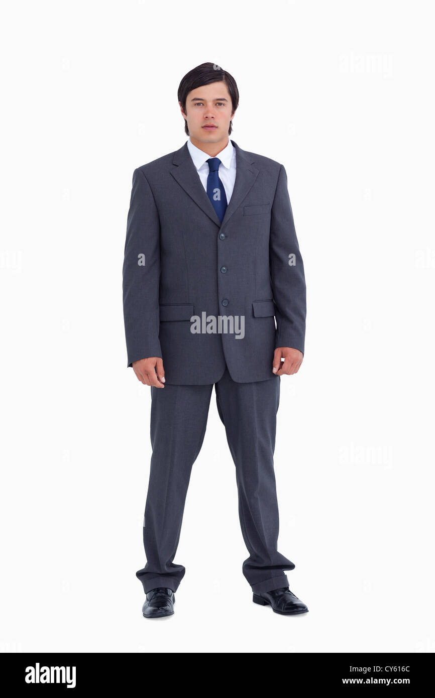 Young tradesman standing Stock Photo