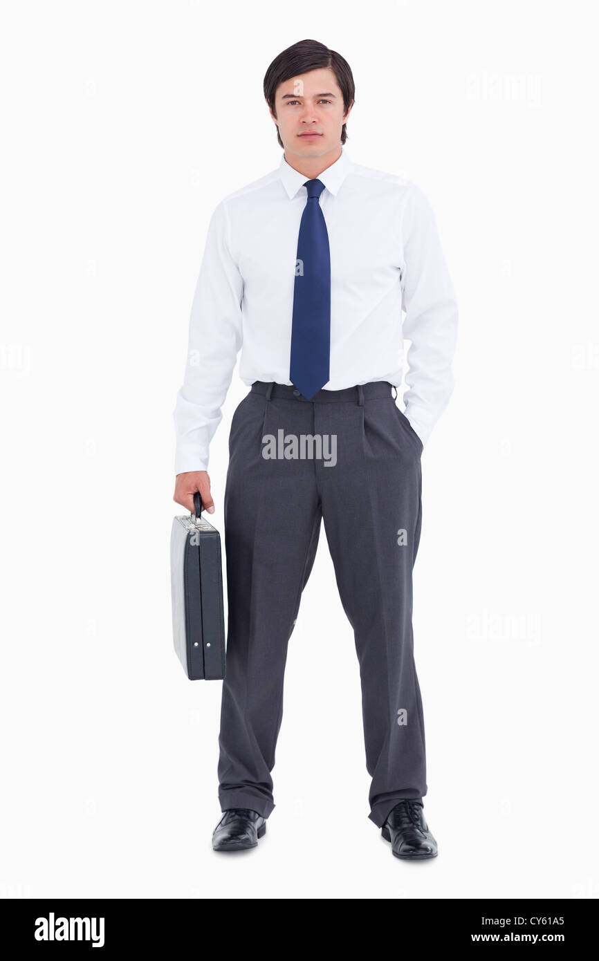 Tradesman with his suitcase Stock Photo