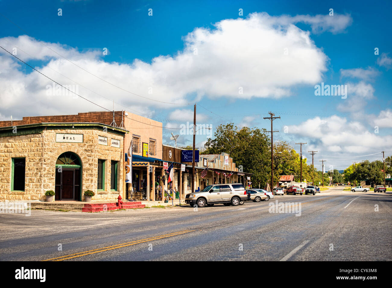 Main street downtown Leakey, Texas, USA Stock Photo Alamy