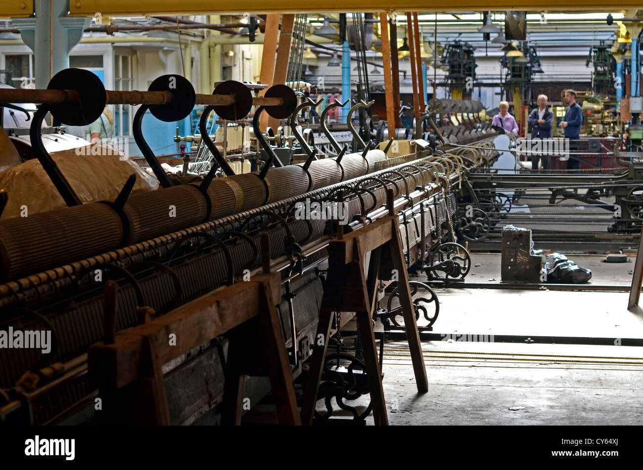 vintage spinning machinery at masson mills matlock bath derbyshire uk Stock Photo