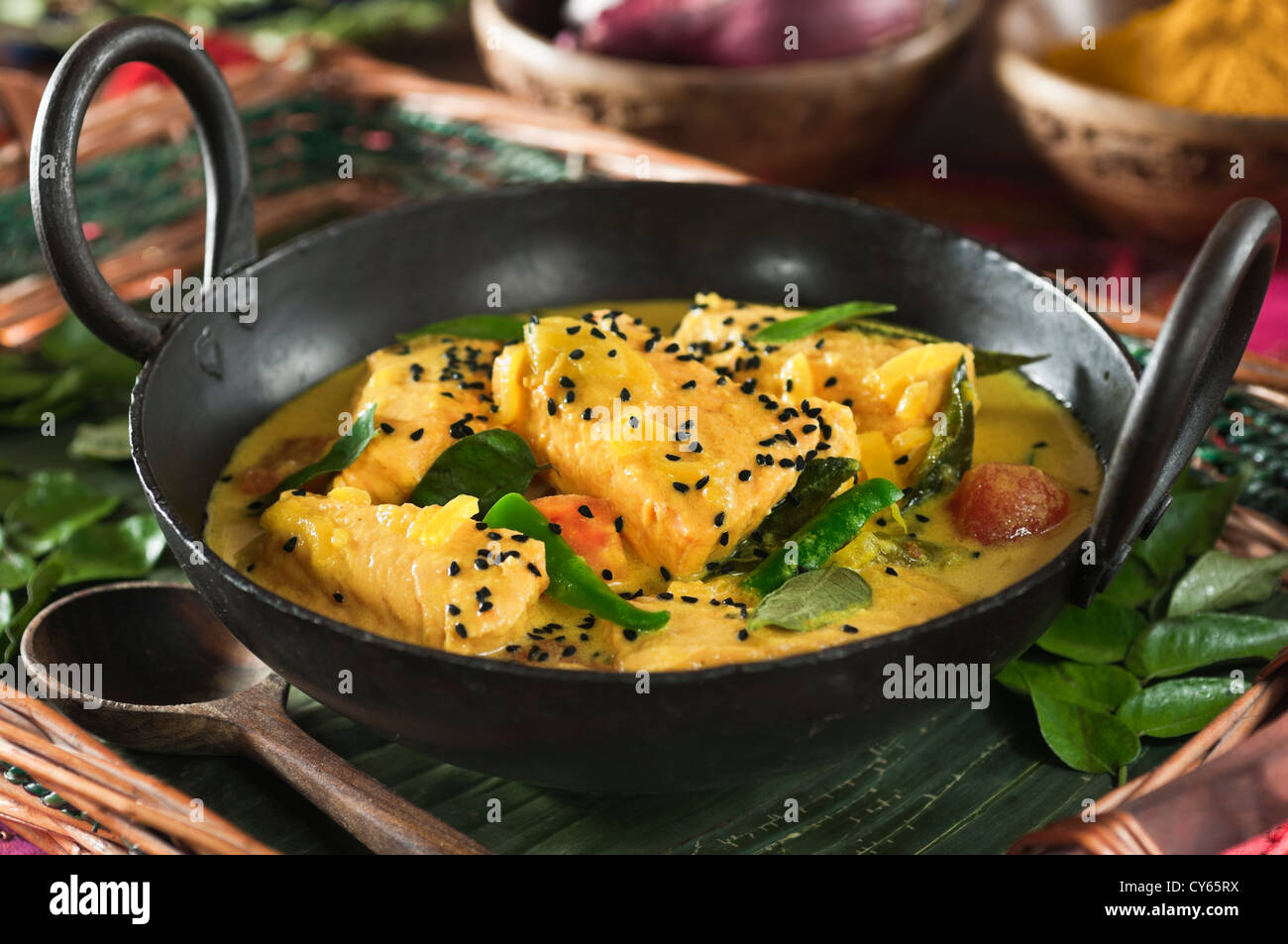 Fish Molee Kerala fish curry India Food Stock Photo