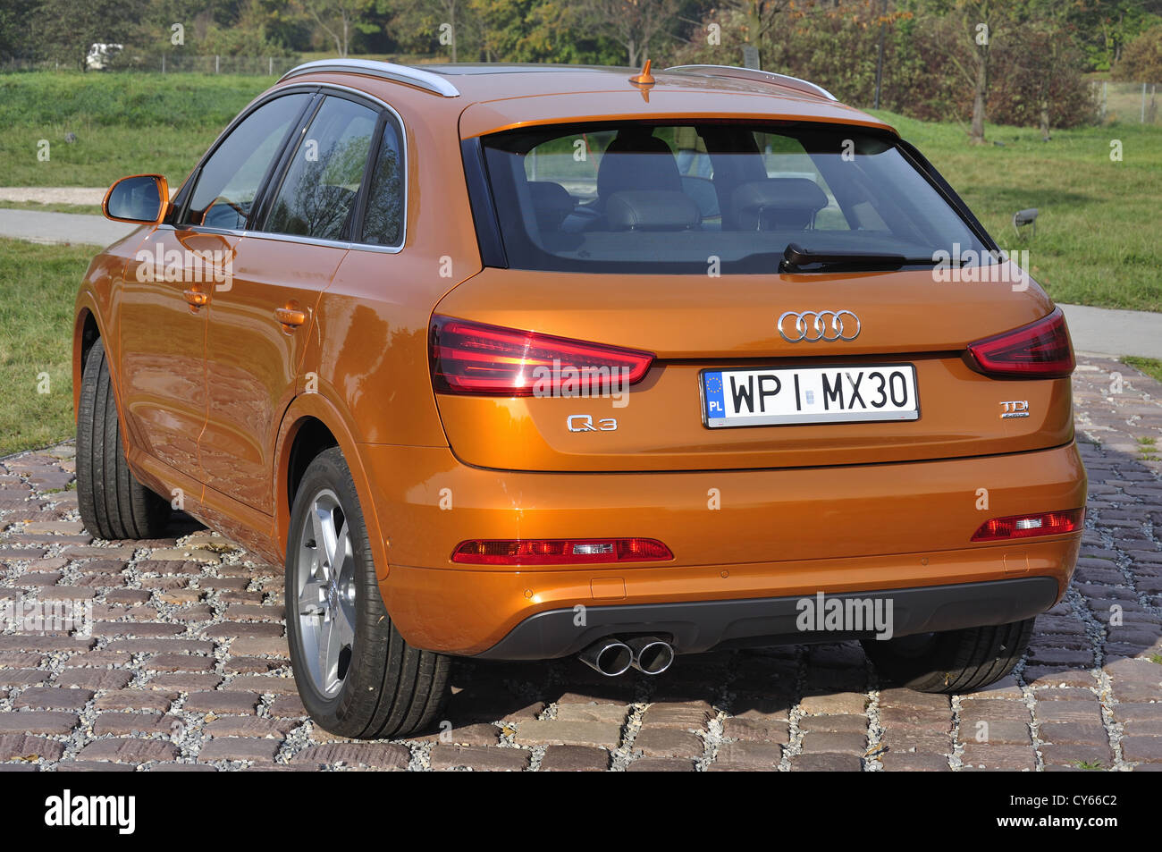 Audi Q3 - MY 2011 - German premium compact SUV (segment H) - at park Stock Photo