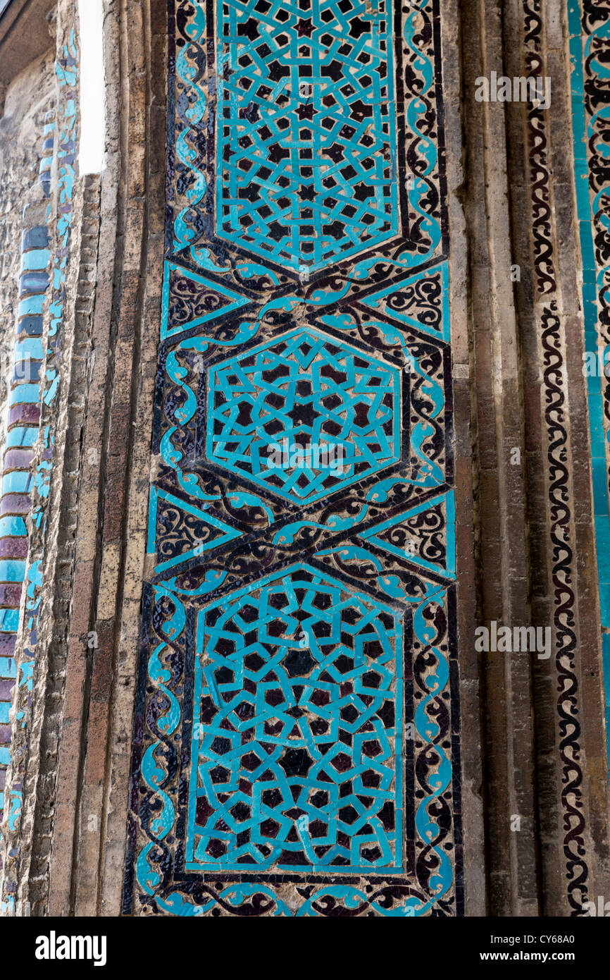 tilework in the Sirçali (tiled) Madrasa, Konya, Turkey Stock Photo
