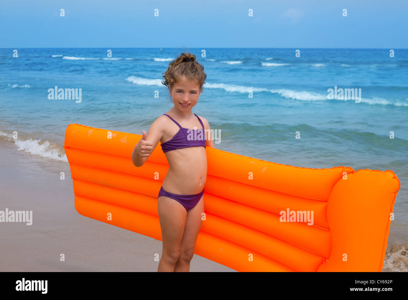 Young Girl In Bikini With Pink Inflatable Mattress Stock Image Image Of  Lounge, Caucasian: 102815947