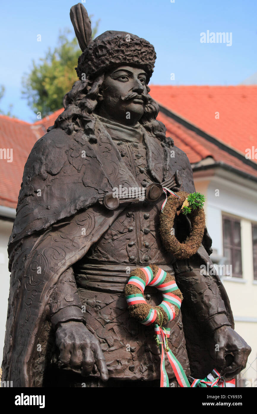 Slovakia, Kosice, Ferenc Rákóczi II, Hungarian prince, statue, Stock Photo