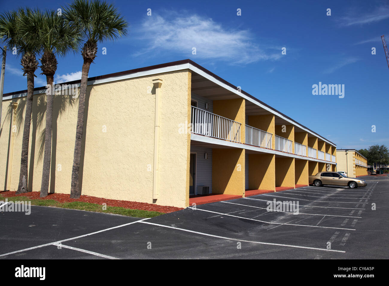 mostly empty cheap budget motel in kissimmee florida usa Stock Photo