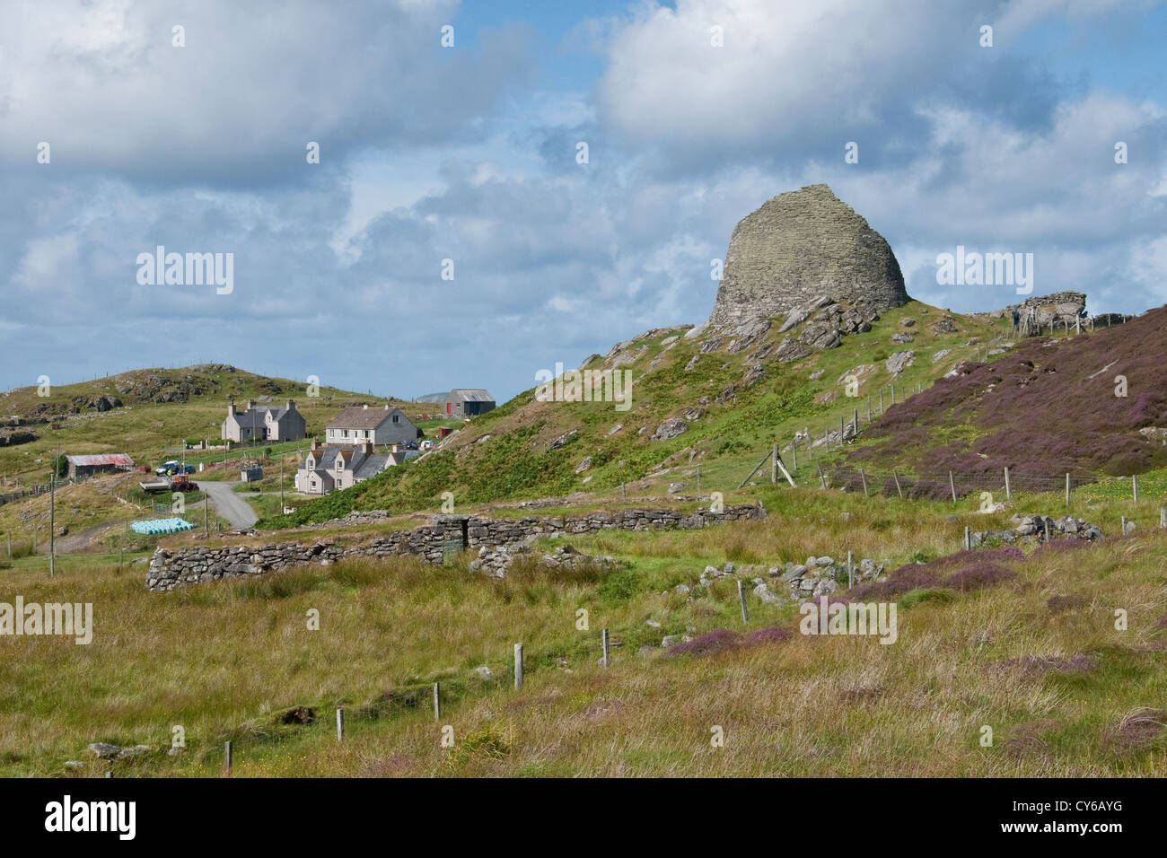 Carlabhagh Broch on the Isle of Lewis, Scotland Stock Photo