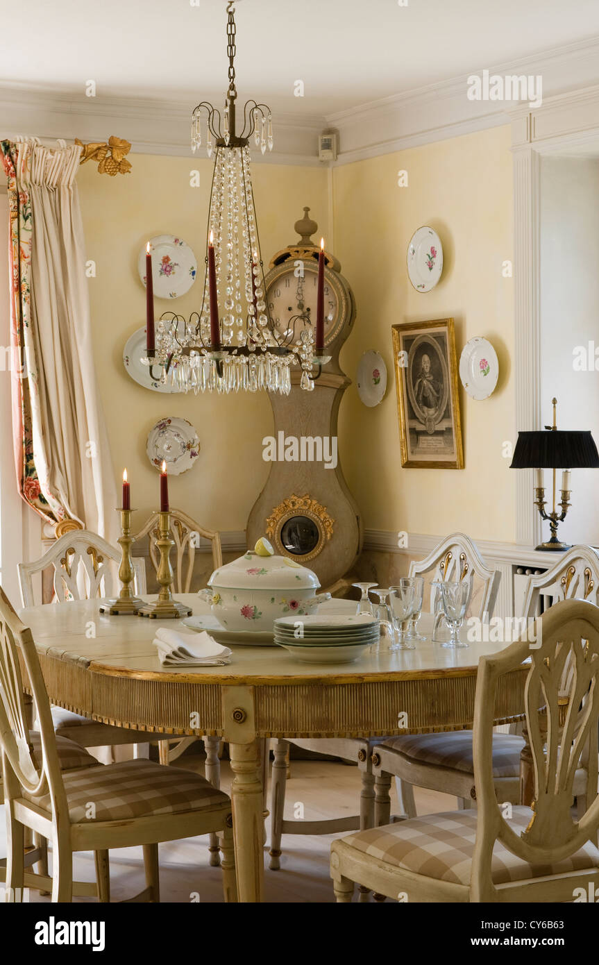 Dining room in German farmhouse restoration dating from 1820s Stock Photo