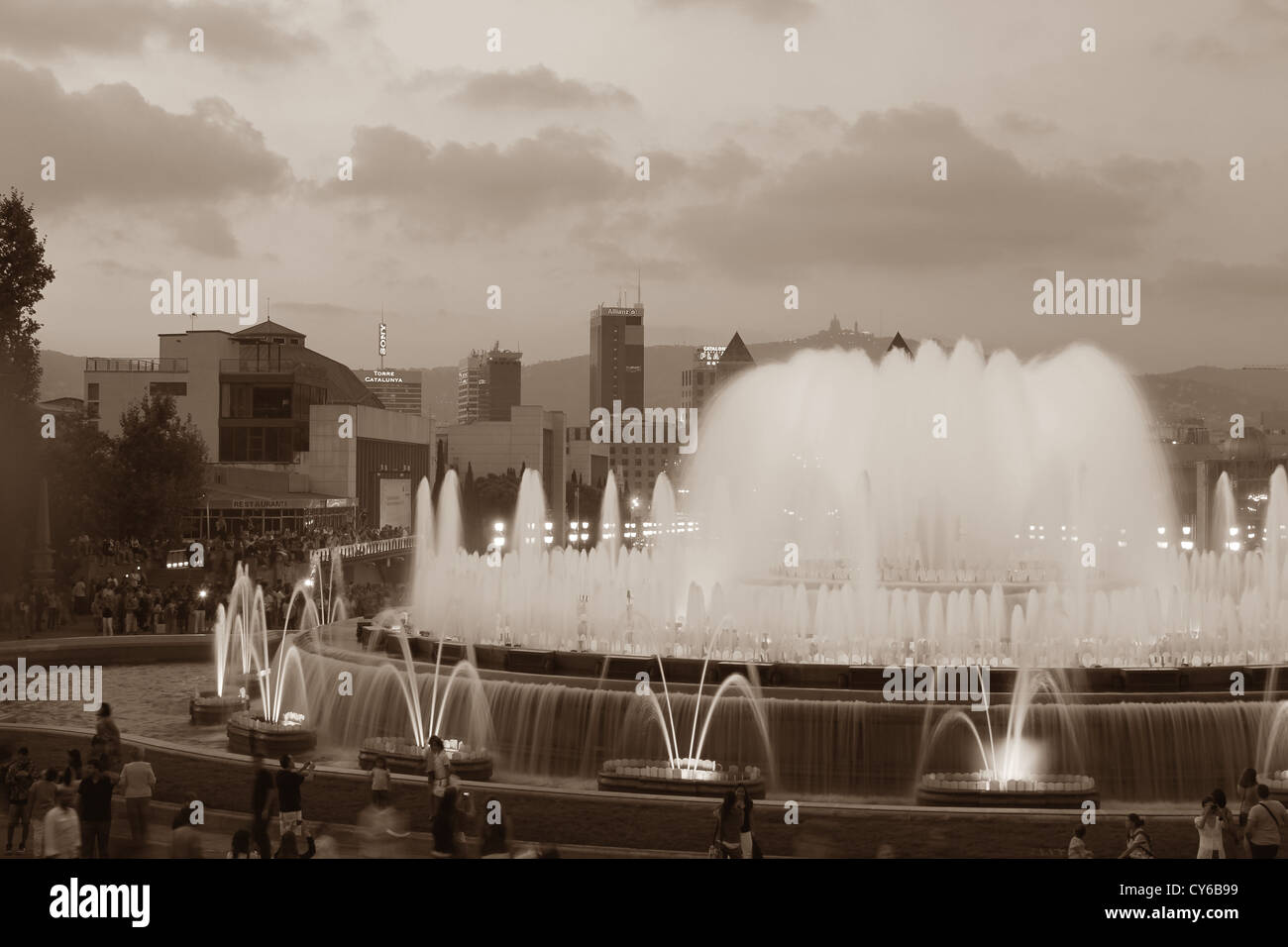 Fountains of Montjuic, Barcelona, Spain Stock Photo Alamy