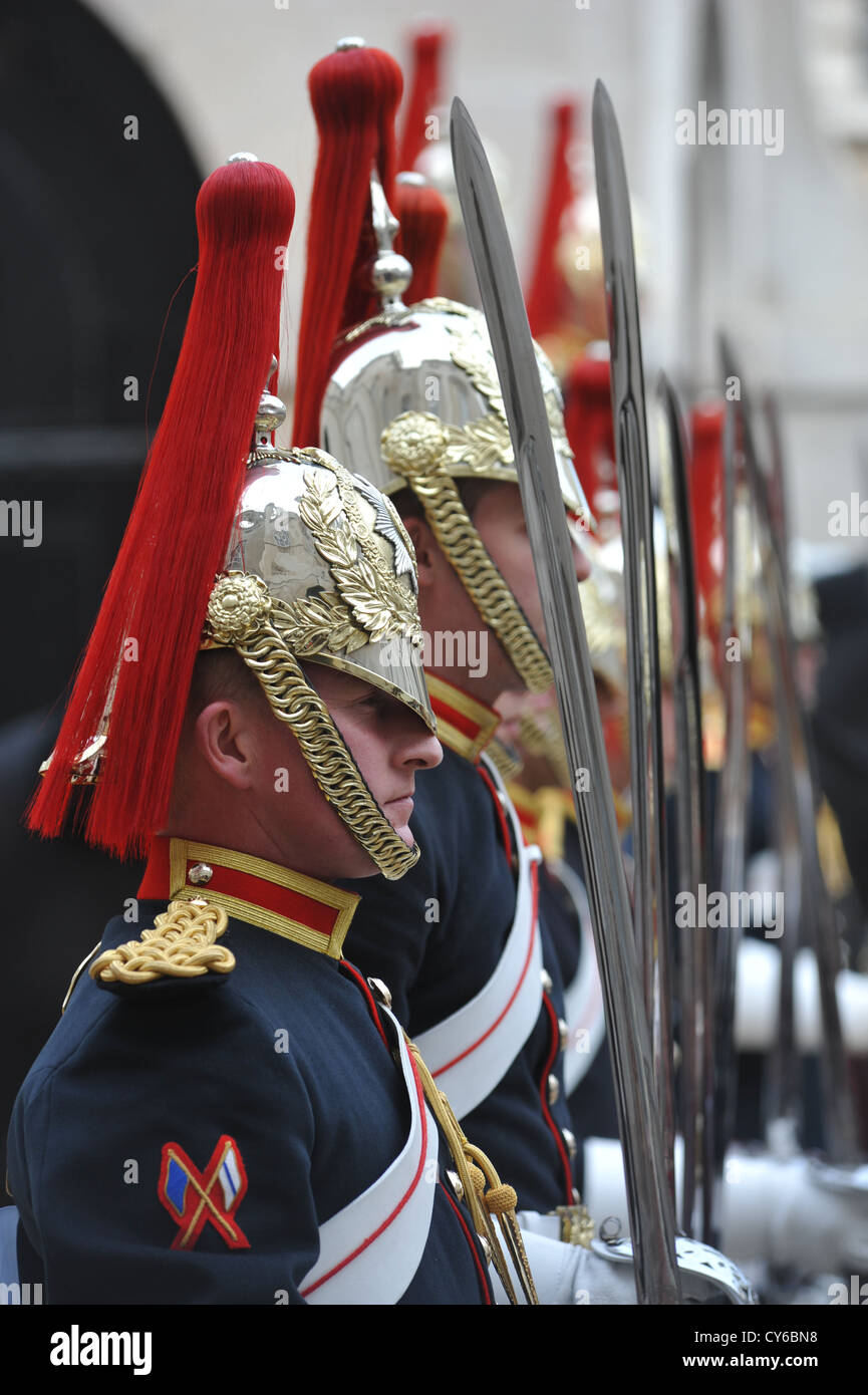 soldiers at Horseguards London Stock Photo