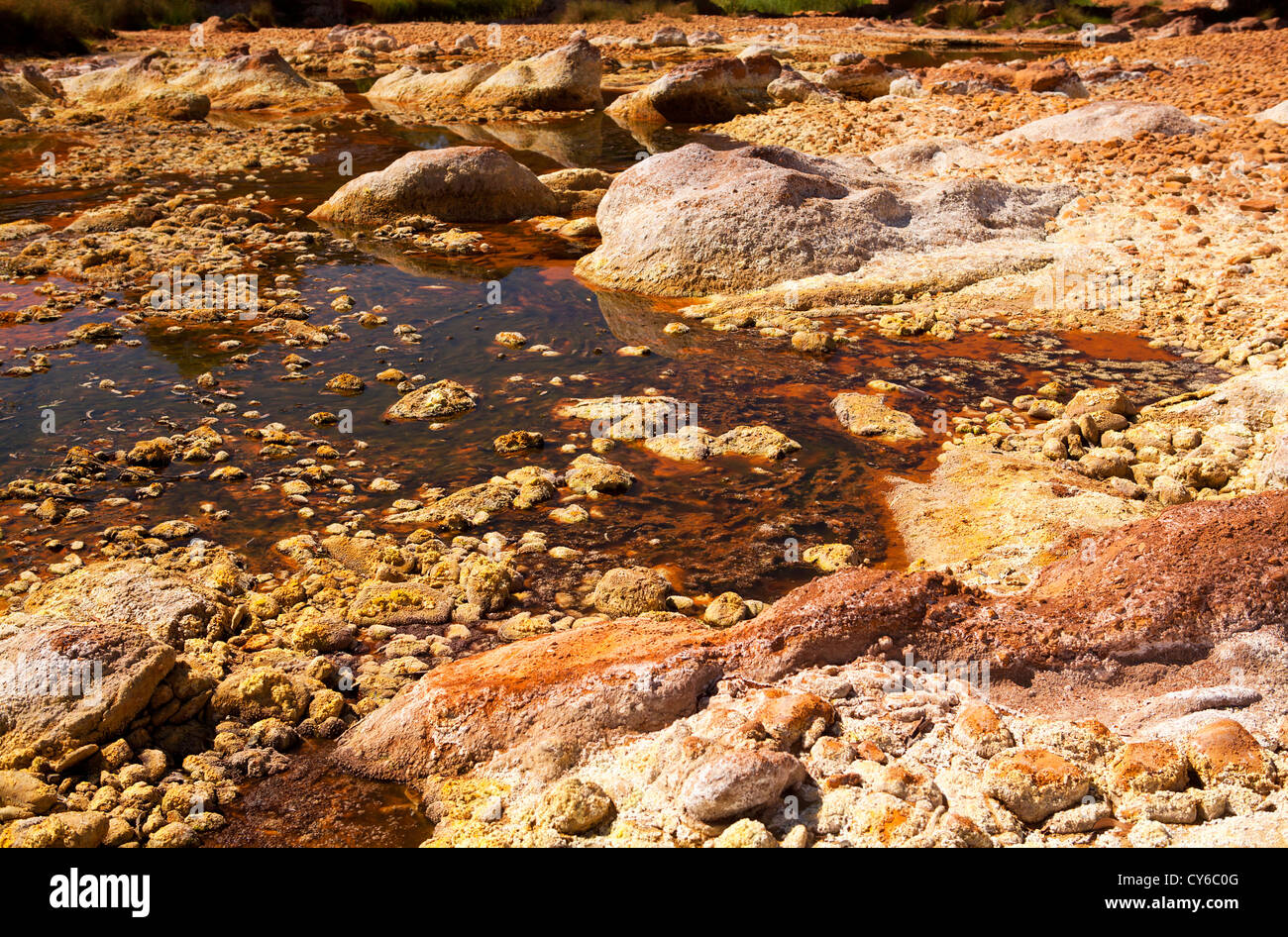 acidic rio (river) Tinto in Niebla (Huelva), Spain Stock Photo - Alamy