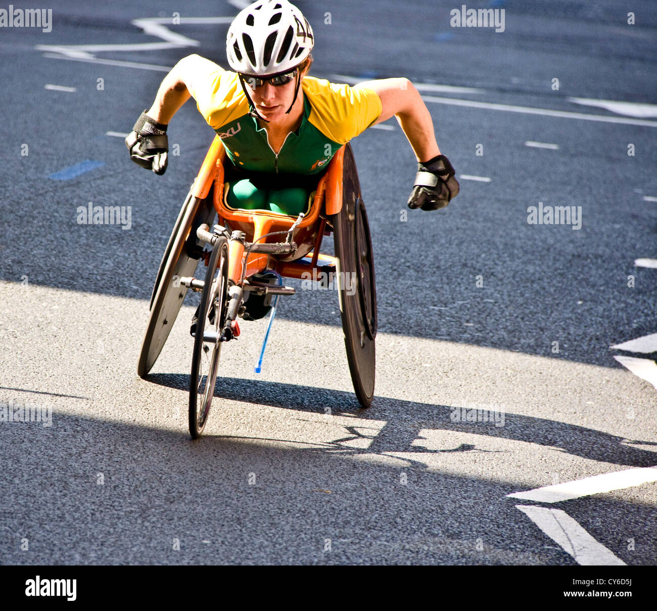 Competitor in the London 2012 T54 Paralympic wheelchair marathon