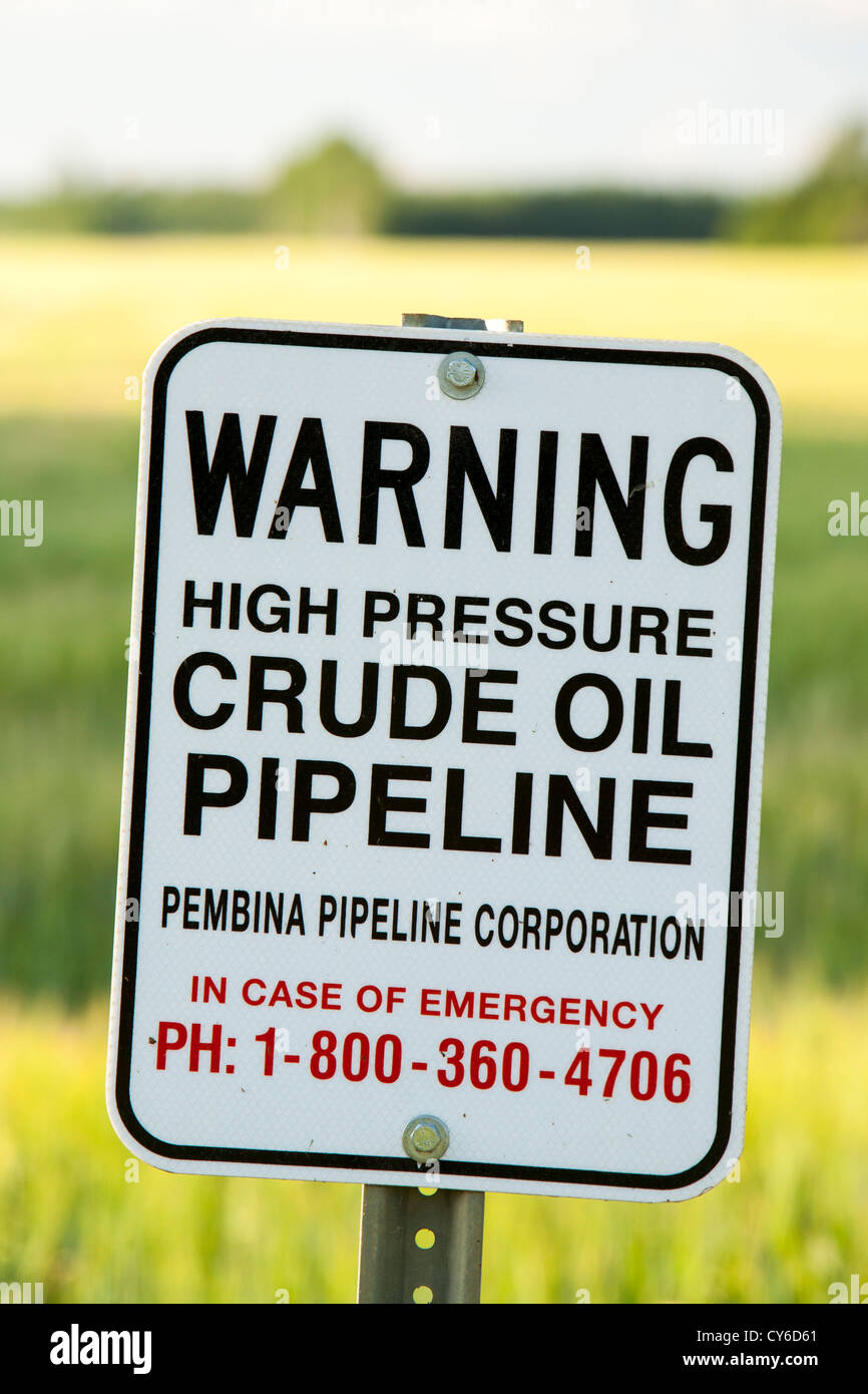 An oil pipeline north of Fort McMurray in the heart of the Canadian tar sands Stock Photo Alamy